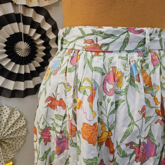 NWOT ModCloth | A-Line Vintage-Inspired Print Skirt Knee-Length Skirt | Size 14 - Picture 5 of 16